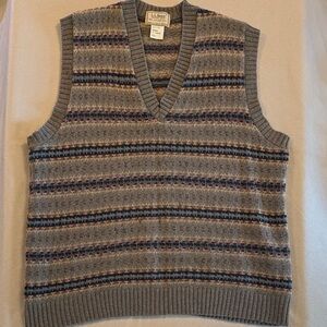L.L. Bean Men's Fair Aisle Striped Sweater Vest